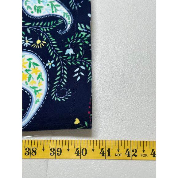 Talbots Dress Womens XL Navy Sleeveless Sheath Paisley 100% Cotton Boho Spring‎ - Picture 9 of 9